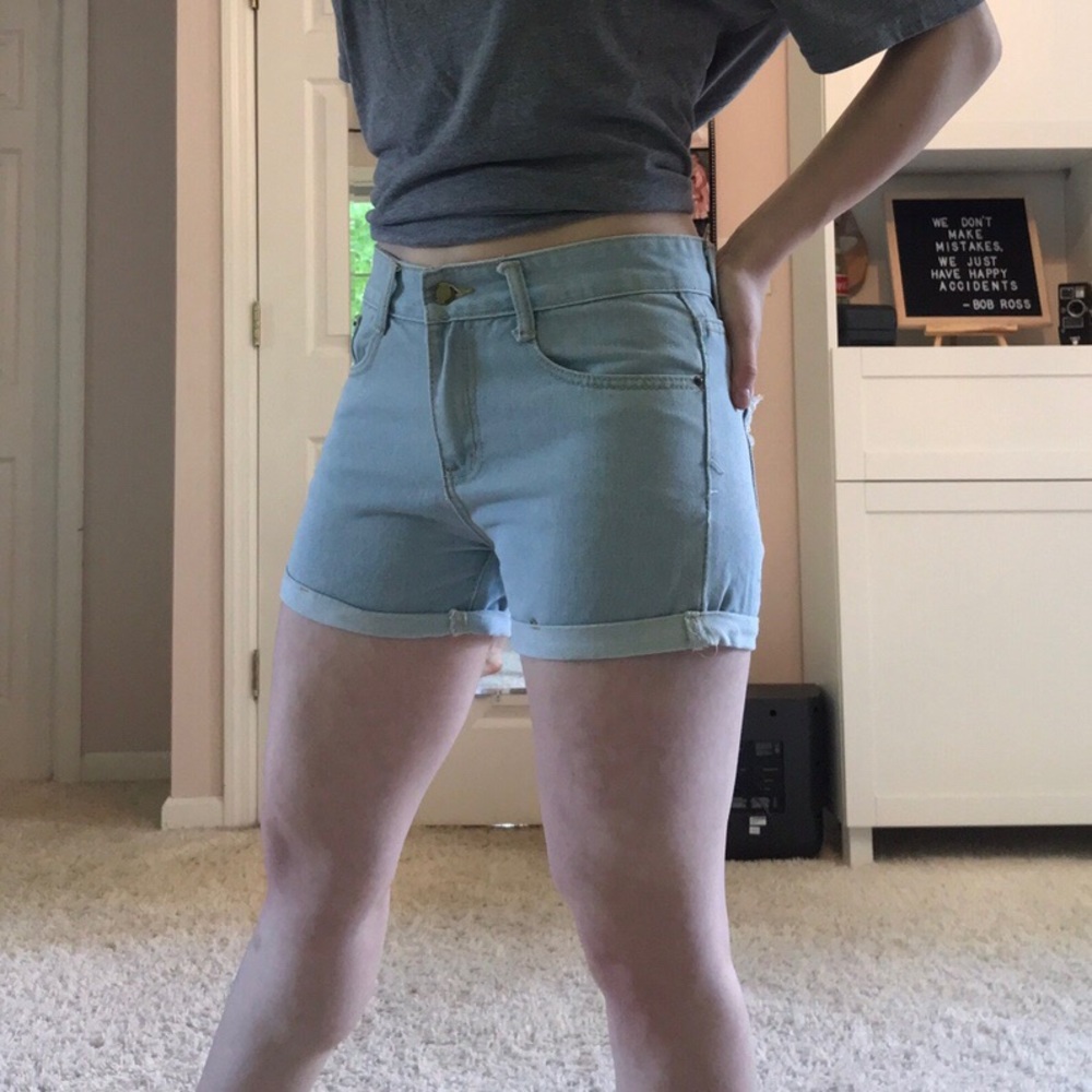 Distressed Denim Shorts - Picture 2 of 4